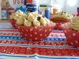 Banana peanut butter cupcakes - cupcakes banane et beurre de cacahuètes