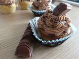 Cupcakes au Kinder Bueno et glaçage au Nutella