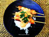 Brochettes de poulet sauce satay