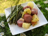 Poelee de haricots, pommes de terre et saucisse (cookéo)