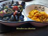 Moule au chorizo, (riz façon paëlla.)