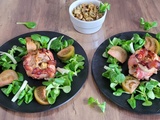 Aumonières d'escalopes de veau au lard fumé et champignons