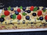 Terrine de fruits crème d'amandes et noisettes sans cuisson