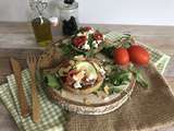 Bruschetta courgette, serrano et feta