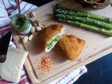 Cordon bleu à la tomme de chèvre et pesto de roquette