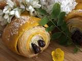 Couronne de pain au chocolat, citron et coco