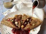 Crêpes compotée de fraises et crème de macadamia