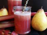 Jus de rhubarbe, poire et cannelle