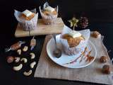 Muffin au chocolat blanc et noix de cajou caramélisées