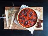 Quiche à la tomate et magret séché