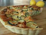 Quiche courgette-saumon à l’estragon et citron