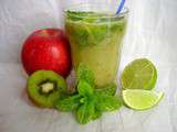 Smoothie caïman (pomme-kiwi-menthe-citron vert)