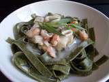 Tagliatelles aux fruits de mer, sauce ivoire