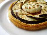 Tarte fine aubergine et chèvre