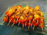 Brochettes de porc au curry et ananas