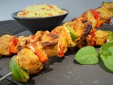 Brochettes de porc aux épices tandoori