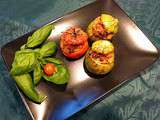 Courgettes et tomates farcies au poulet