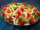 Salade surimi fraises avocats