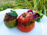 Tomates et courgettes farcies au basilic