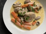 Filet mignon de porc, carottes & champignons