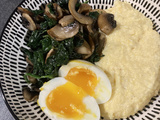 Polenta épinards & champignons