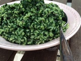 Riz vert à l’indienne (palak rice)