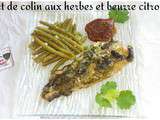 Filet de colin aux herbes et beurre citronné