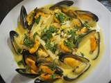 Fricassée de moules au fenouil et carotte sauce safranée