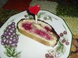 Buche de noel creme patissiere framboises ganache