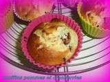 Muffins aux pommes et cranberries