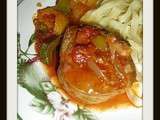 Osso bucco de dinde aux poivrons et tomates