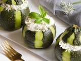 Courgettes cottage cheese chèvre basilic