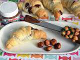 Mini croissants nutella noisettes