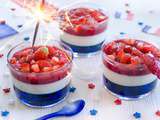 Panna cotta Bleu Blanc Rouge {Curaçao Vanille Fraise}