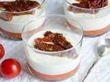 Panna cotta chèvre et tomates confites