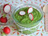 Pesto de fanes de radis et amandes (recyclage)