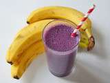 Smoothies banane myrtilles tofu soyeux - Turbigo-Gourmandises.fr