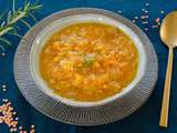 Soupe butternut lentilles corail