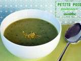 Soupe petits pois poireaux menthe