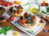 Tartelettes fines aux légumes et fromage de chèvre