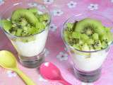 Verrines fruitées lait de coco kiwi