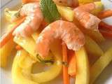 Salade Vietnamienne - mangue, carotte et crevettes