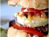 Hamburger boeuf, chèvre et miel