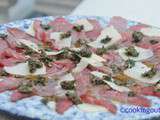 Carpaccio roquette tapenade