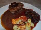 Tournedos au vin & pruneaux avec ses petites pommes de terre