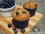 Muffins aux Myrtilles et Streusel Croustillant