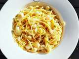 Linguines aux petoncles et creme au citron vert