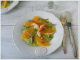 Salade de crevettes, oranges et concombre