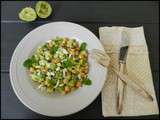 Salade de pois chiche, avocat et fêta