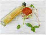 Sauce tomates cerises, basilic et parmesan (pesto rosso)